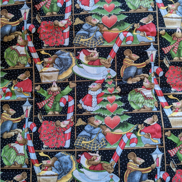 Vintage Daisy Kingdom "Celebrate Your Socks Off Allover Squares" Fabric 44" BTY - Picture 8 of 8